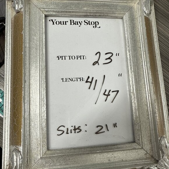 Chicos Shirt Dress Tunic Size XL Semi Sheer Animal print Side Slits Button Up - Picture 9 of 10